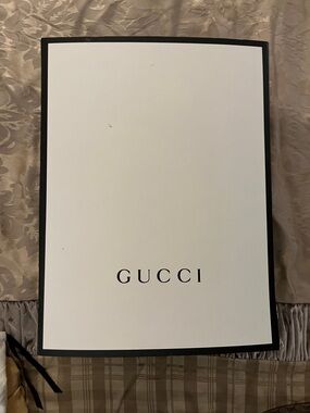 Gucci White Box with Black Border and Logo